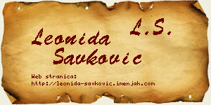 Leonida Savković vizit kartica
